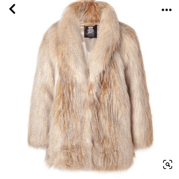 NEW JUICY COUTURE WILD BLONDE FAUX FUR FEATHER JACKET ORG. $548.00 SIZE SMALL - Picture 4 of 9